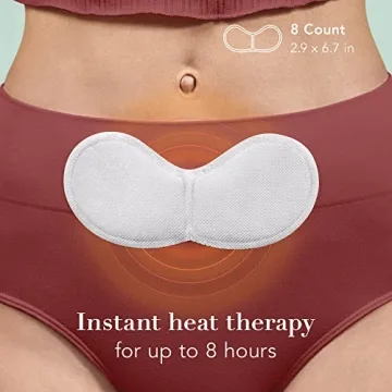Rael Herbal Heating Patches, Period Cramps Relief, Heat Therapy, Ultra Thin Design, Large Size for Extra Coverage, All Skin Types (8 Count)