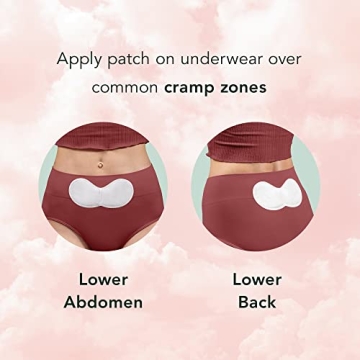 Rael Herbal Heating Patches, Period Cramps Relief, Heat Therapy, Ultra Thin Design, Large Size for Extra Coverage, All Skin Types (8 Count)