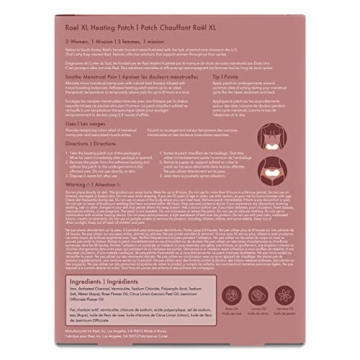 Rael Herbal Heating Patches, Period Cramps Relief, Heat Therapy, Ultra Thin Design, Large Size for Extra Coverage, All Skin Types (8 Count)