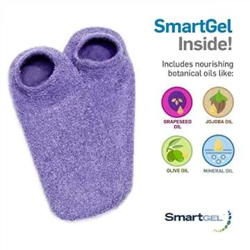 NatraCure Moisturizing Gel Booties and Gloves Set - (for dry skin, dry hands, feet, cracked heels, cuticles, rough skin, dead skin, use with your favorite lotions) - 155/175-LAV/RET - Color: Lavender