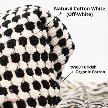 Organic Turkish Cotton Hand Towels for Bathroom | Oversized - 17 x 35 Inches | Large Soft Plush Fluf...