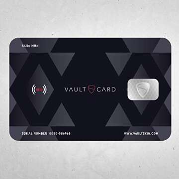 VAULTCARD - RFID Blocking & Jamming Credit & Debit Card Protection for Wallet and Passport - Superior NFC Anti-Theft, Patented Multi-Card Defense