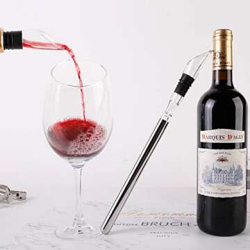 Beer Chiller Sticks Wine Chilling Rod for Bottles Set Stainless Steel Beverage Cooler