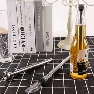 Beer Chiller Sticks Wine Chilling Rod for Bottles Set Stainless Steel Beverage Cooler