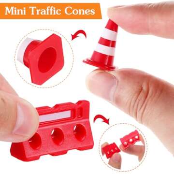 Toyandona Mini Traffic Sign Set for Fun Play and Learning