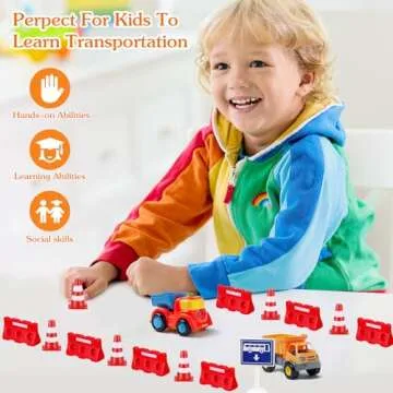 Toyandona Mini Traffic Sign Set for Fun Play and Learning