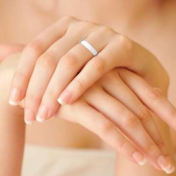 Miabella Sterling Silver Comfort Fit Dome Ring - 925