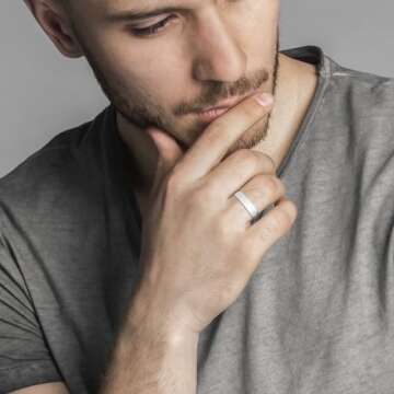 Miabella Sterling Silver Comfort Fit Dome Ring - 925