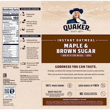 Quaker Instant Oatmeal Maple & Brown Sugar 48 Pack