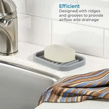 iDesign Silicone Soap Dish – Stylish Kitchen Sponge Holder