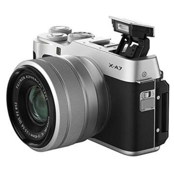 Fujifilm X-A7 Mirrorless Digital Camera w/XC15-45mm F3.5-5.6 OIS PZ Lens, Silver