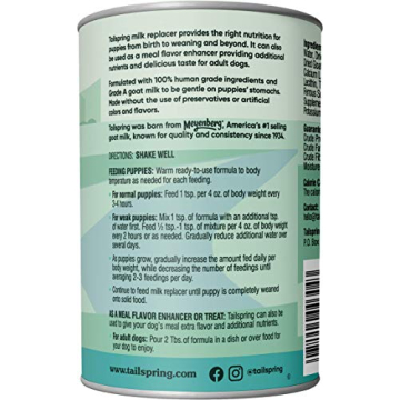 TAILSPRING Puppy Milk Replacer 100% Human Grade Goat Milk