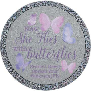 Memorial Butterfly Stepping Stone - Personalized Garden Decor