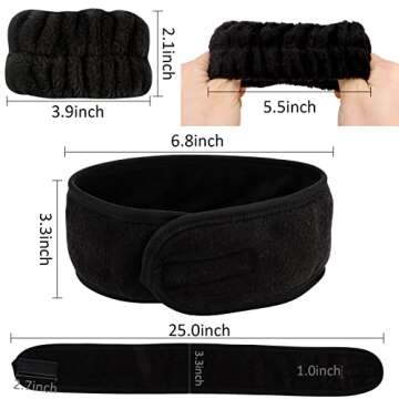 BAHABY Spa Facial Headbands & Wrist Bands Set - 9 PCS