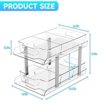 Under Sink Organizers - 2 Tier Storage Solution