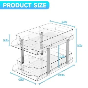 Under Sink Organizers - 2 Tier Storage Solution