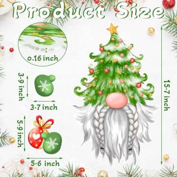 Christmas Gnome Fence Peeker Decorations Outdoor Christmas Peeking Garden Yard Decor Fence Ornament ...