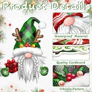 Whimsical Christmas Gnome Fence Peeker Decorations