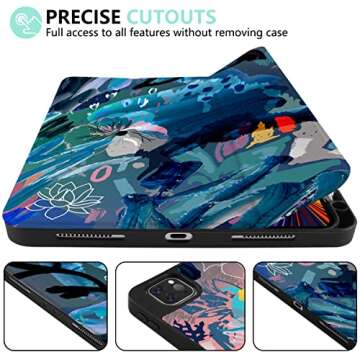 DONGKE Case for iPad Pro 12.9 inch 6th Generation 2022, Built-in Pencil Holder + Trifold Stand + Auto Wake/Sleep + Protective Cover for iPad Pro 12.9 5th/4th/3rd Gen - Graffiti