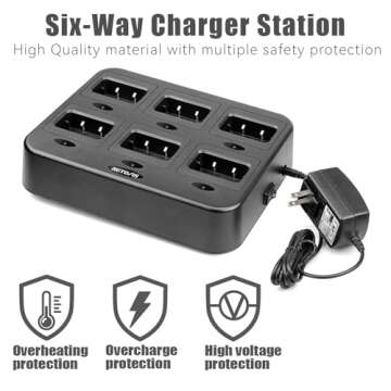 Retevis RT27 Walkie Talkies with Speaker Microphone - 6 Pack Heavy Duty