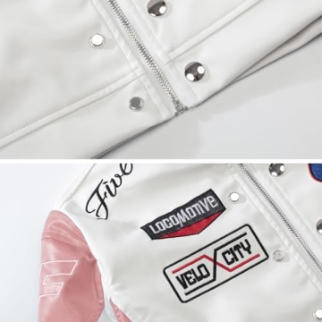 Aelfric Eden Leather Varsity Jacket for Women - Stylish & Trendy