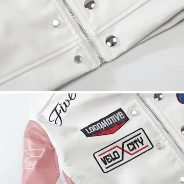 Aelfric Eden Leather Varsity Jacket for Women - Stylish & Trendy