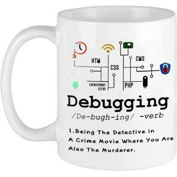 Debugging Definition Mug - Perfect for Programmers