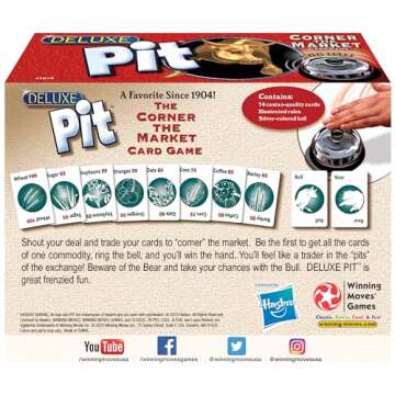 Deluxe Pit by Winning Moves Games USA, Loud and Raucous Party Game for 3 to 8 Players, Ages 7 and Up