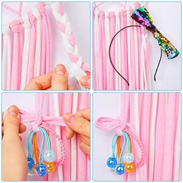 Ankuwa Beinou Hair Bow Holder Unicorn Headband Holder Hair Clips Organizer Metal Hoop Hairbow Hanger Alligater Clips Hair Accessories Storage Hair Barrettes Organizer (Hot Pink)