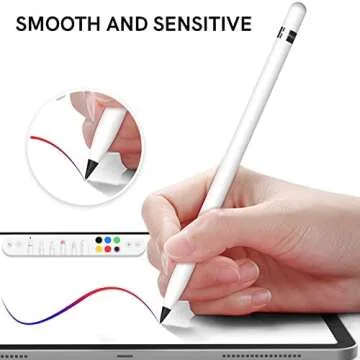 Delidigi 3 Pack Apple Pencil Tips Replacement Compatible with Apple Pencil 2nd 1st Gen, Apple Pencil Pro & USB-C, Wear-Resistant Fine Point Precise Control Pen Like Tips (Clear+Black+White)