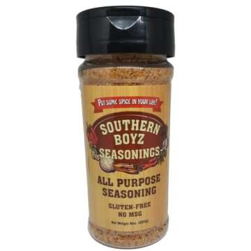 Southern Boyz All Purpose Cajun Creole Seasoning, 8 Ounce Shaker (No MSG, Gluten-Free Blend), 8 Ounc...