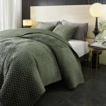 Powdion Velvet Quilt King Size, Oversized Bedspread Quilted Bedding Set, Luxurious Soft Coverlet Set...
