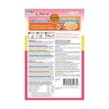 INABA Churu Cat Treats, Lickable, Squeezable Creamy Purée Cat Treat with Green Tea Extract & Taurin...