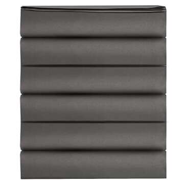 (6-Pack) Luxury Fitted Sheets! Premium Hotel Quality Elegant Comfort Wrinkle-Free 1500 Premier Hotel Quality 6-Pack Fitted Sheet with Storage Pockets on Sides, Twin/Twin XL Size, Gray