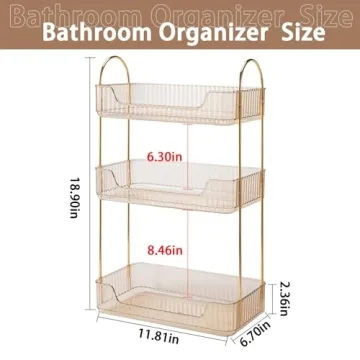 Stylish Shuang Qing Bathroom Organizer for Skincare & Makeup