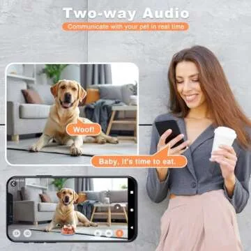 Fexfor 2K Pet Camera with Treat Dispenser and Audio