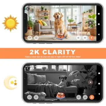 Fexfor 2K Pet Camera with Treat Dispenser and Audio