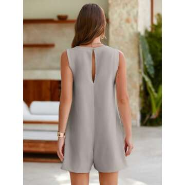 Glamaker Women’s Summer Sleeveless Romper for Casual Beach Days