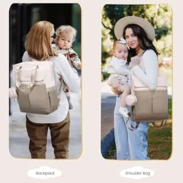 LOVEVOOK Diaper Bag Backpack,Diaper Bag Tote with Insulated Pockets,Baby Bag for Girl Boy with Changing Pad,Large Baby Diaper Bag with Pacifier Case,15.6 Inch Anti-Theft Laptop Backpack for Women
