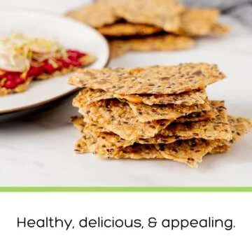 Top Seedz Certified Organic Gluten Free 6 Seed Crackers | 2-Pack | 5 Ounces | Healthy Vegan Crackers with Plant Based Protein | Made of Sunflower, Flax, Sesame and Pumpkin Seed