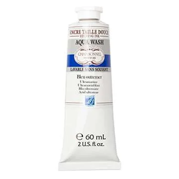 Charbonnel Aqua Wash Etching Ink, 60ml Tube, S1, Ultramarine Blue 043