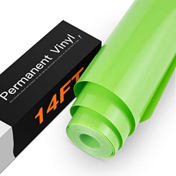 HTVRONT Green Permanent Vinyl - 12" x 14 FT Adhesive Roll for Cricut