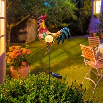 Tryme Chicken Solar Decor: Vibrant Garden Ornament