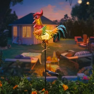 Tryme Chicken Solar Decor: Vibrant Garden Ornament