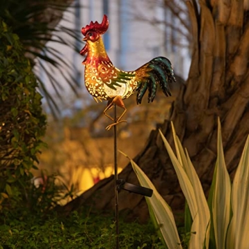 Tryme Chicken Solar Decor: Vibrant Garden Ornament