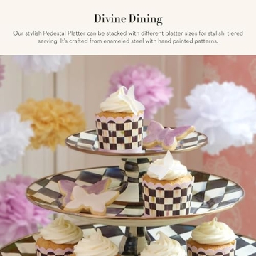 Stylish MacKenzie-Childs Enamel Pedestal Cake Stand