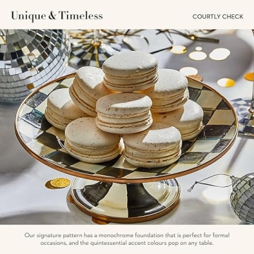 Stylish MacKenzie-Childs Enamel Pedestal Cake Stand