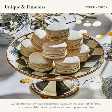 Stylish MacKenzie-Childs Enamel Pedestal Cake Stand