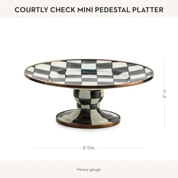 Stylish MacKenzie-Childs Enamel Pedestal Cake Stand