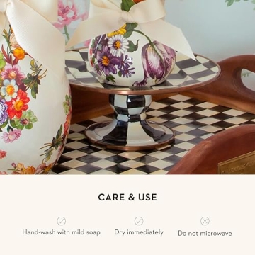 Stylish MacKenzie-Childs Enamel Pedestal Cake Stand